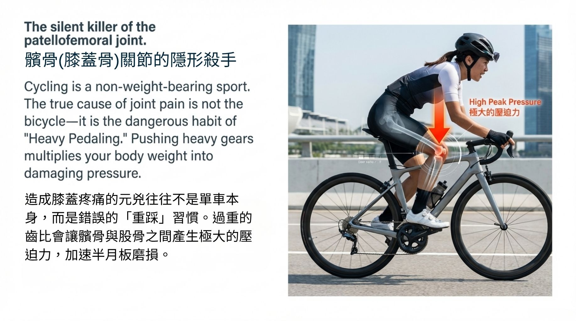 運動與健康,山海戀單車,身心健康,單車旅遊,壯世代,慢旅,健康安全守護,單車護膝,保護膝蓋,高轉速,運動醫學,CauseKnee,BikeTour,Ebike,SlowTravel,CyclingTravel