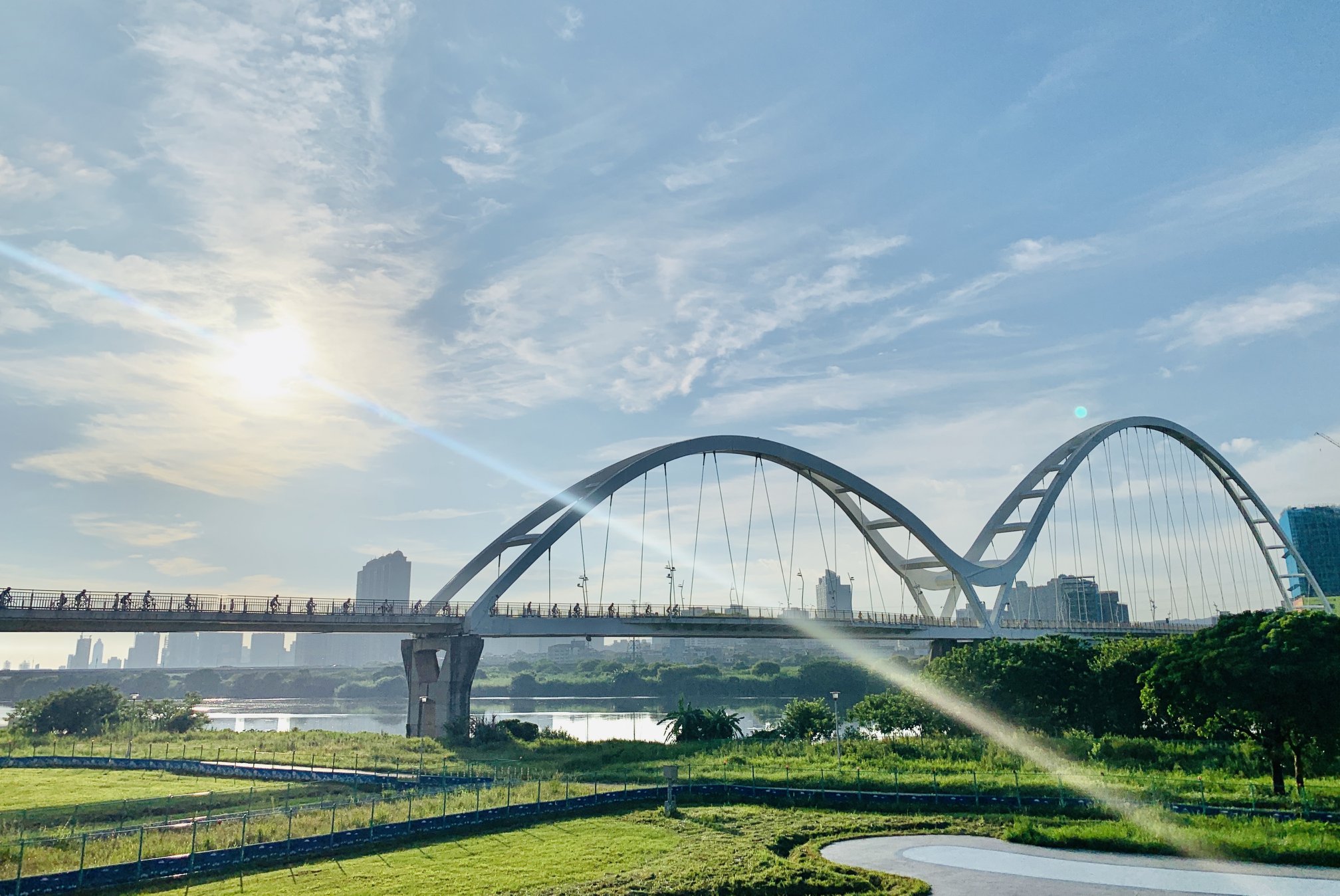 新北,新莊,新月橋,橋樑,山海戀單車