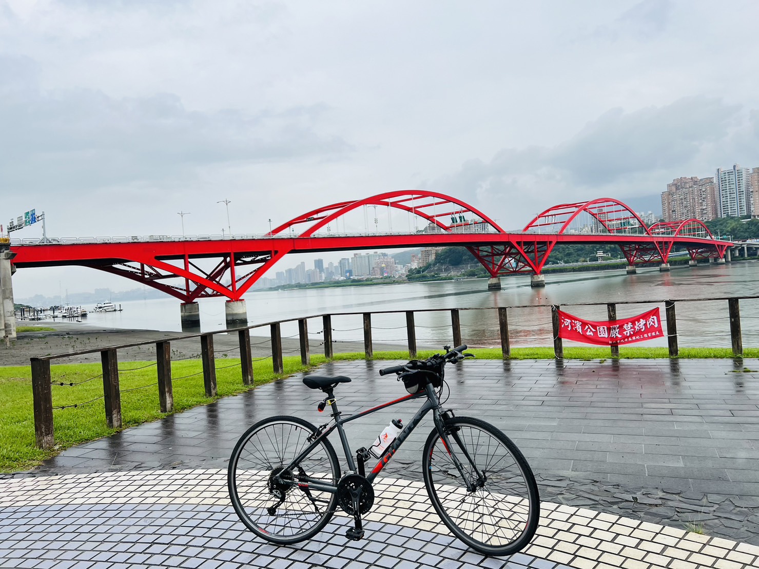 新北,淡水,關渡大橋,鋼拱橋,橋樑,山海戀單車