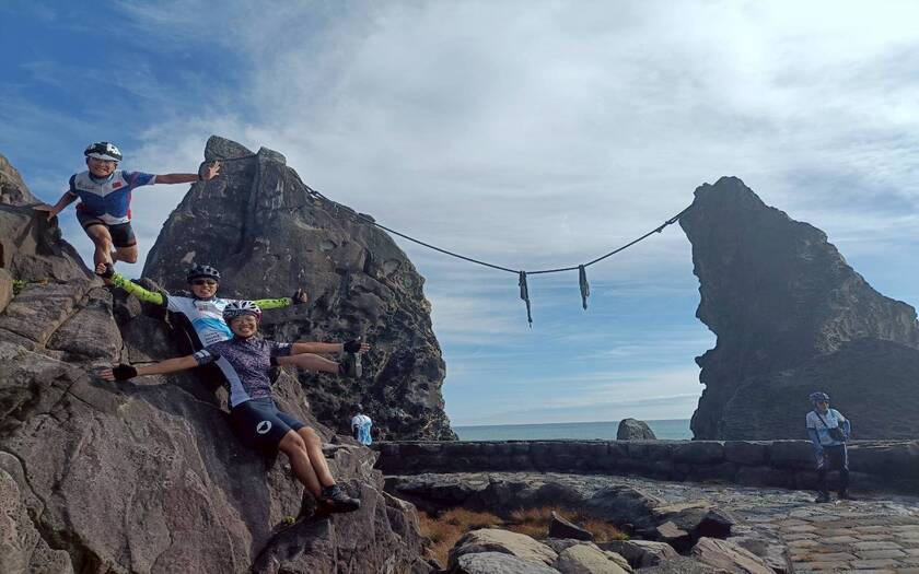 CyclingJapan,CyclingAdventure,單車看見日本,日本旅遊,單車騎行日本四國,山海戀單車,單車看見世界,島波海道,室戶岬,阿南安芸自転車道,弘法大師,最御崎寺,阿龍與幸枝姐妹像,高知騎行