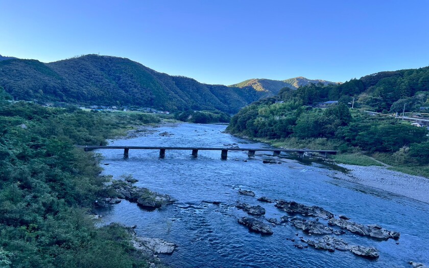 山海戀車友D7騎行高知四萬十川流域。