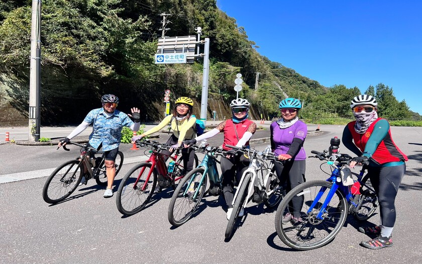 山海戀車友D7騎行高知騎往四萬十市知路途中。
