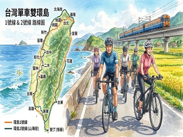 自行車環島1號線與2號線比較